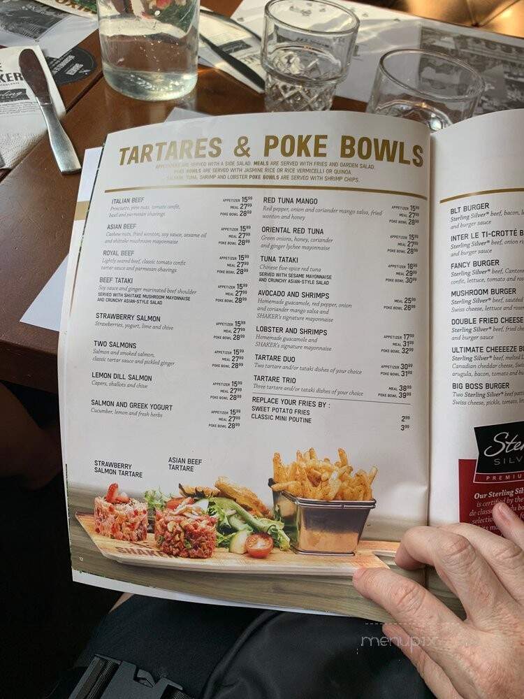 Shaker Cuisine & Mixologie Levis - Levis, QC menu_pic