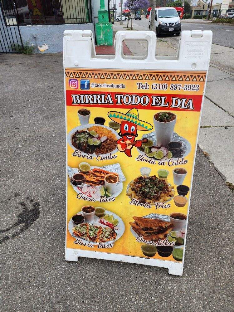Tacos Los Abundis - Long Beach, CA menu_pic