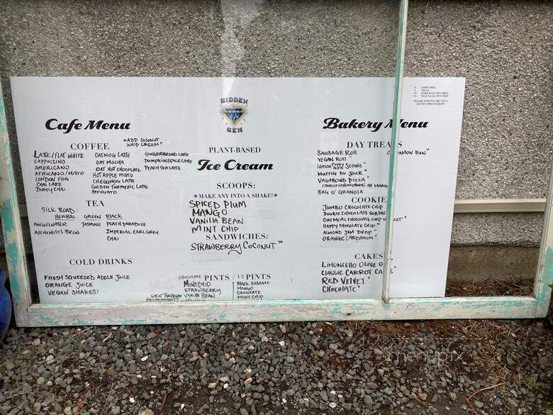 The Hidden Gem - Victoria, BC menu_pic