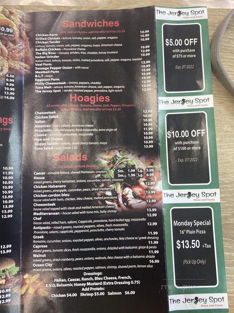 The Jersey Spot Pizza and Pasta - Kissimmee, FL menu_pic