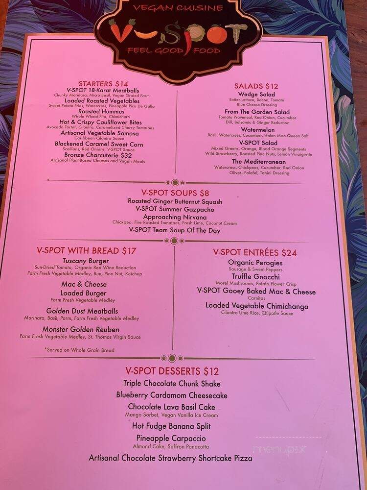 V-Spot Food Restaurant - New Hope, PA menu_pic