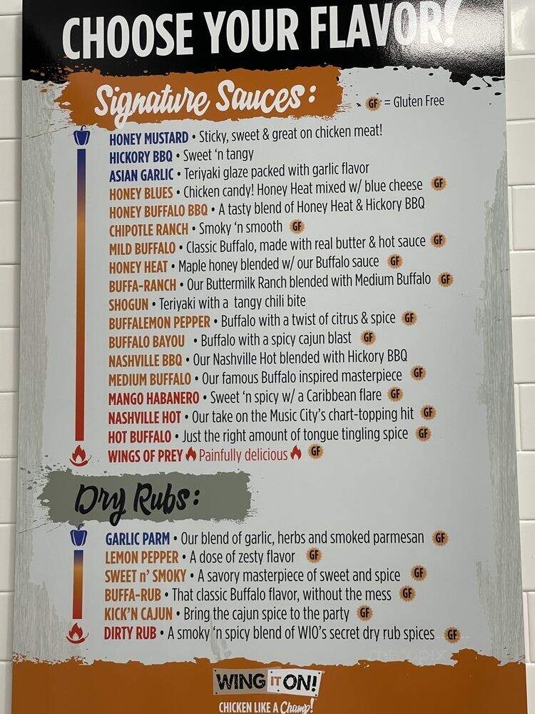 Wing It On - Fort Worth, TX menu_pic