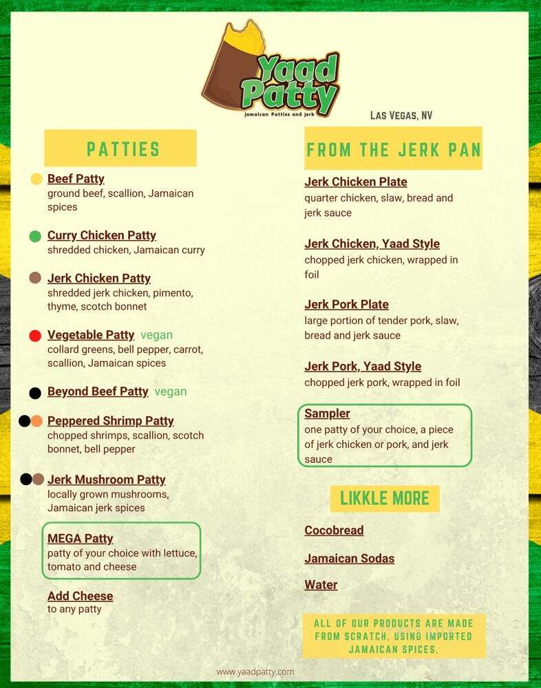 Yaad Patty - North Las Vegas, NV menu_pic
