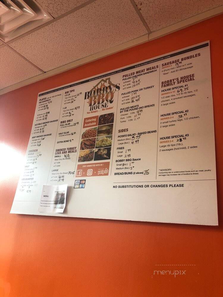 Bobby'S BBQ House - Mableton, GA menu_pic