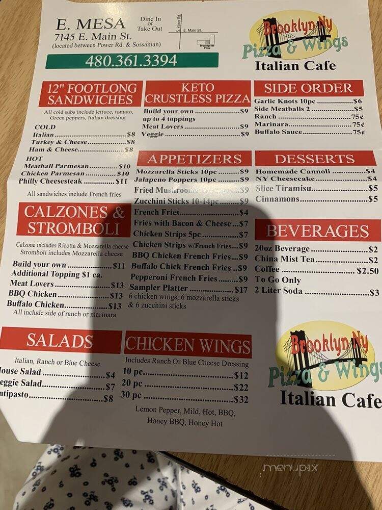 Brooklyn New York Pizza and Italian Cafe - Mesa, AZ