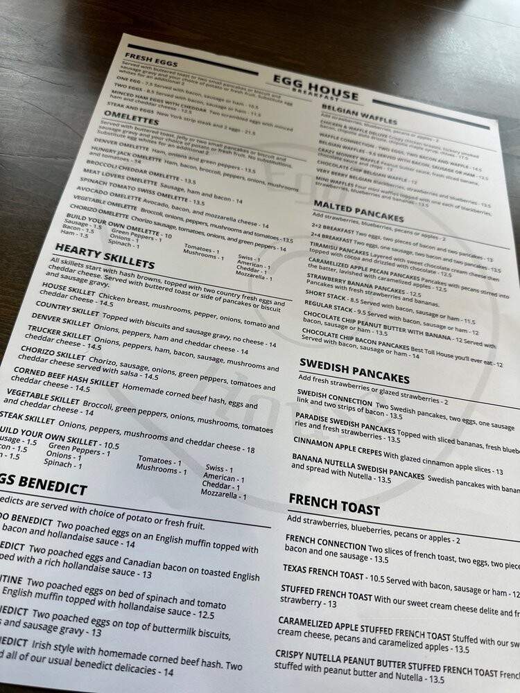 Egg House - St. Charles, IL menu_pic