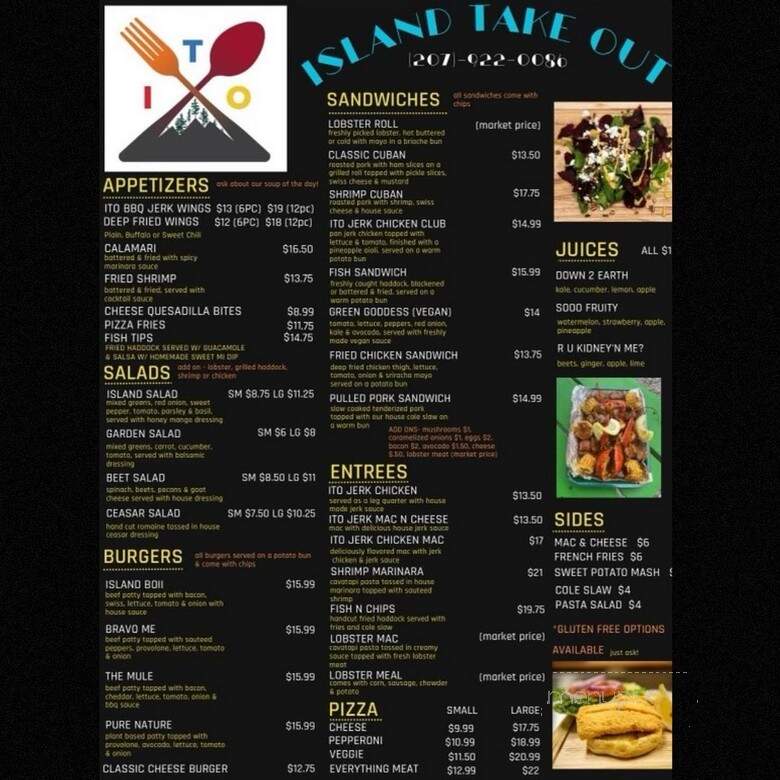 Island Take Out - Bar Harbor, ME menu_pic