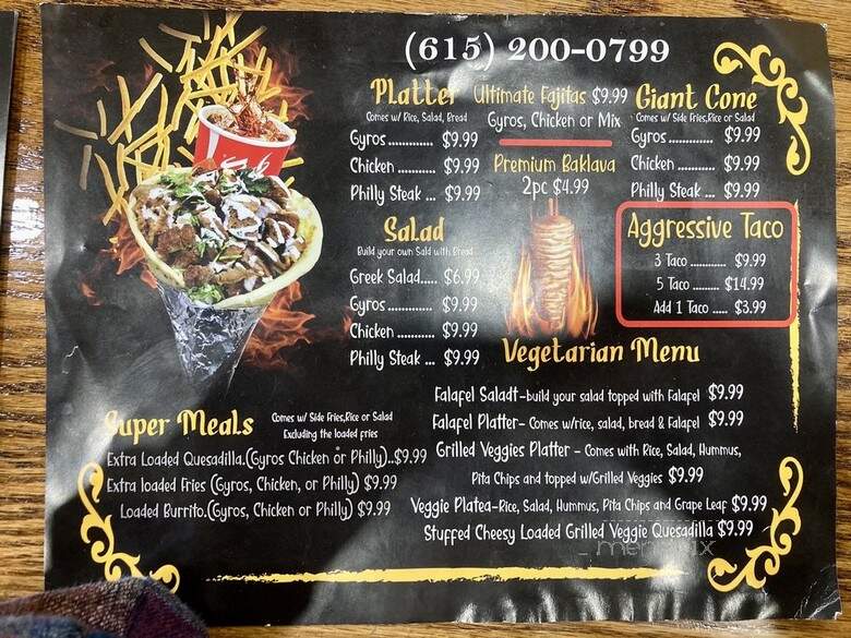 Music City Gyros - Nashville, TN menu_pic