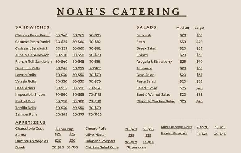 Noah's Cafe & Catering - Glendale, CA