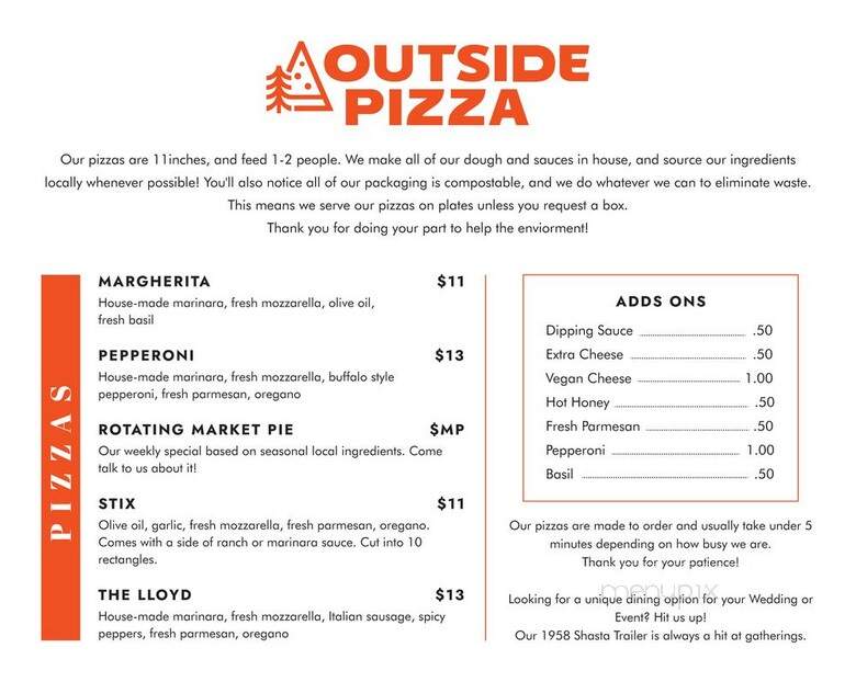 Outside Pizza - Denver, CO menu_pic