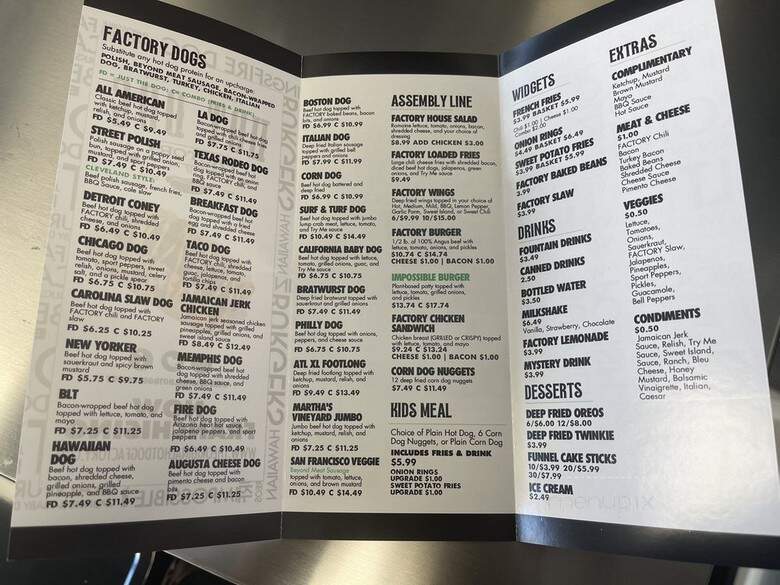 The Original Hot Dog Factory - Hialeah, FL menu_pic