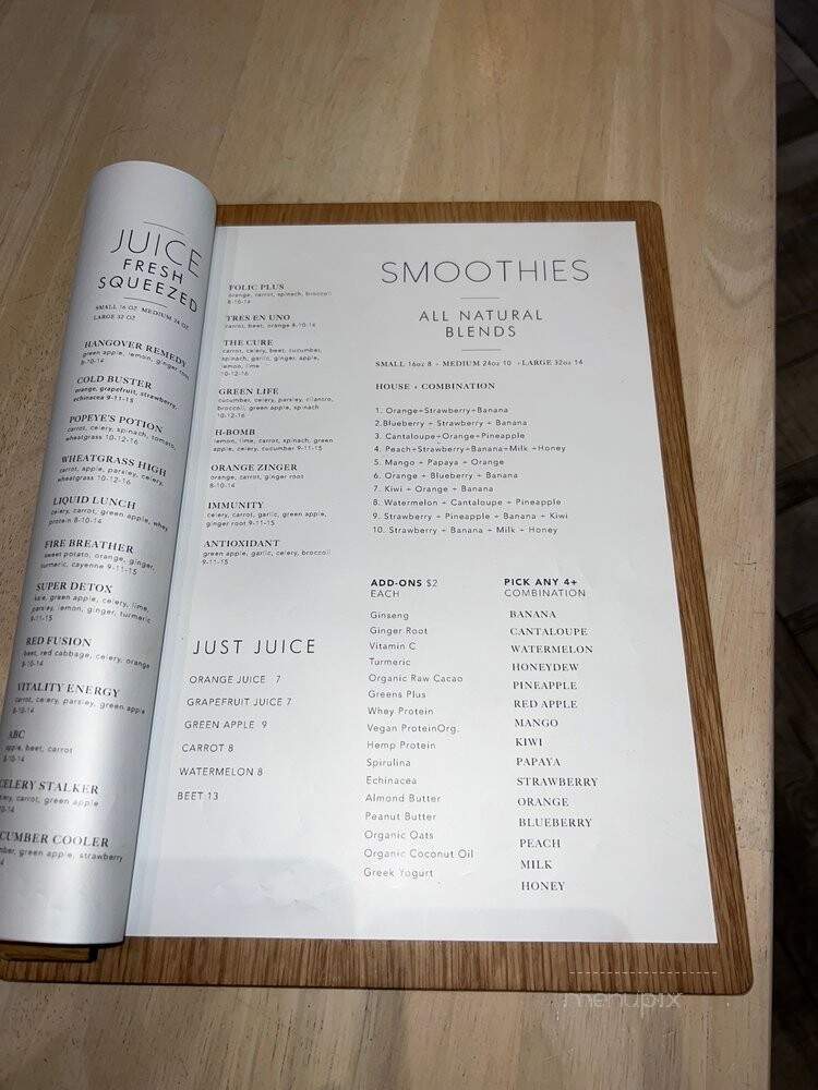 Treesome Natural Food Cafe - North Miami Beach, FL menu_pic