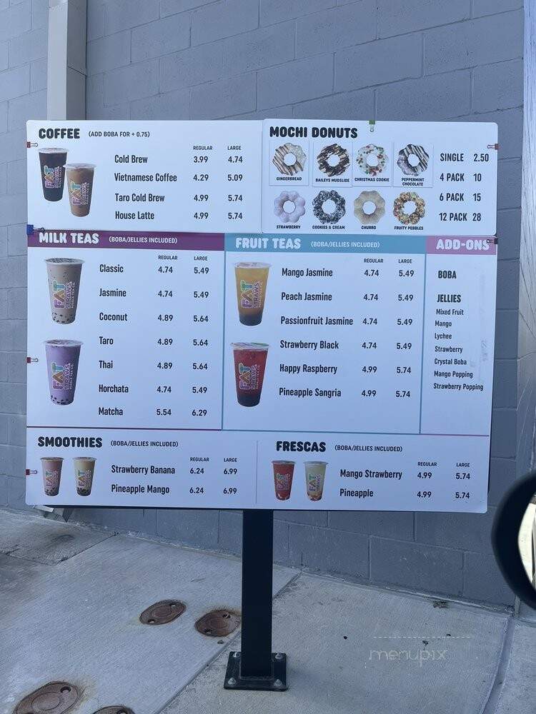 Fat Straws Bubble Tea & Mochi Donuts - Arlington, TX menu_pic