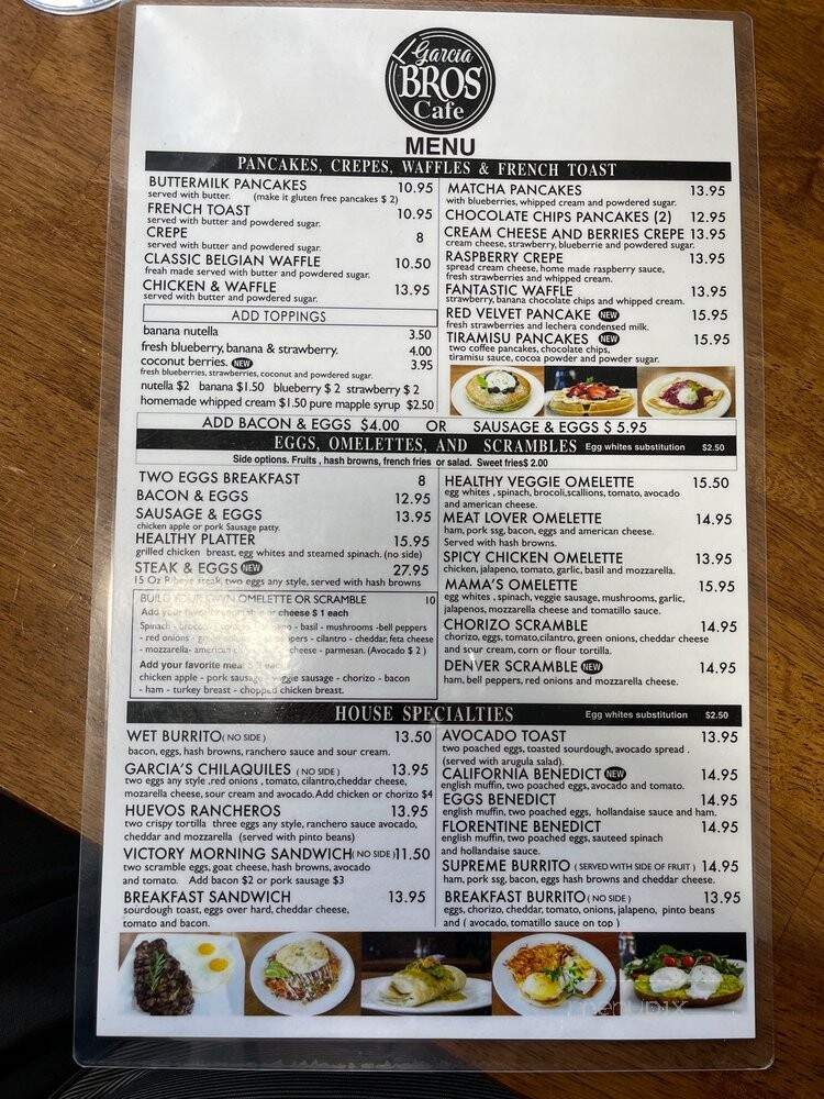 Garcia Bros Cafe - Van Nuys, CA menu_pic