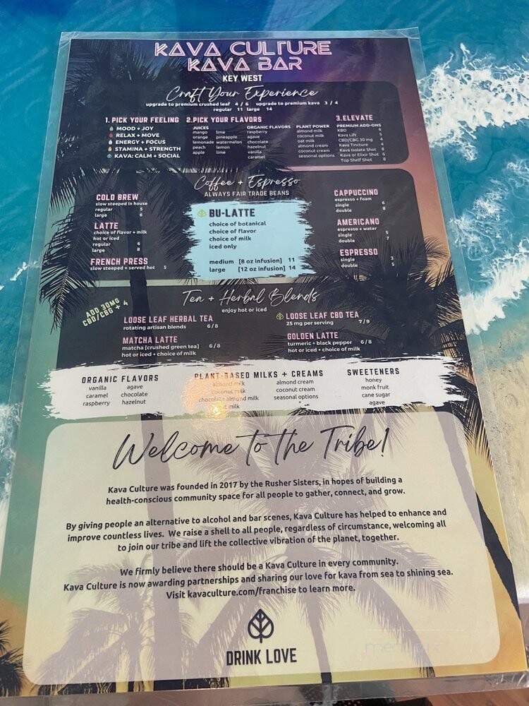 Kava Culture Kava Bar - Naval Air Station Key West, FL menu_pic