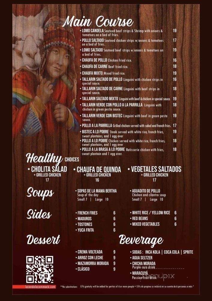 La Candela - Commack, NY menu_pic