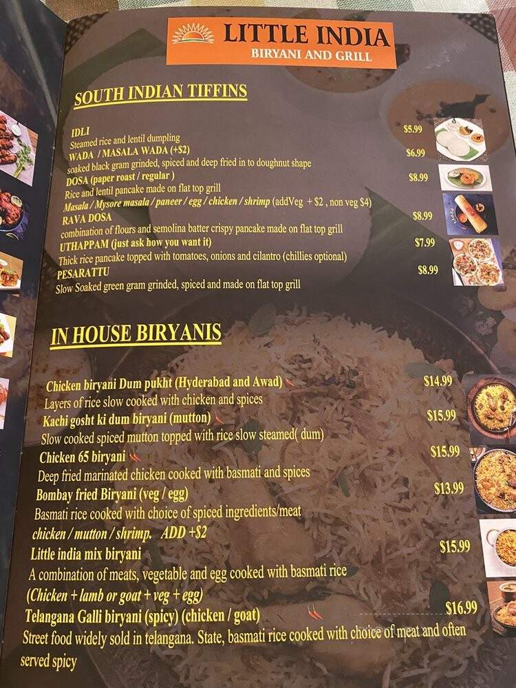 Little India Biryani & Grill - Jacksonville, FL menu_pic