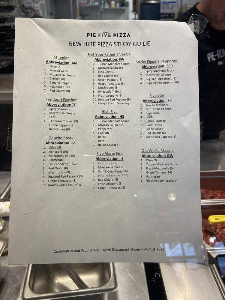 Pie Five Pizza - Skokie, IL