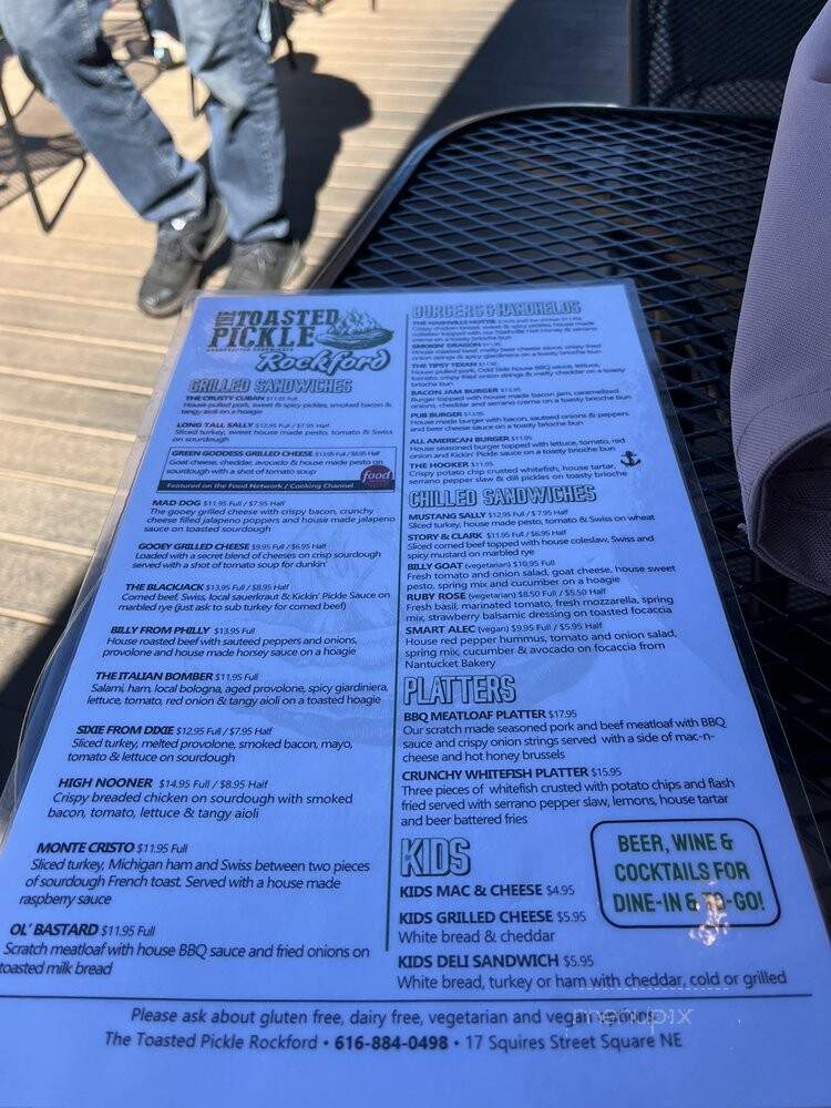 The Toasted Pickle - Rockford, MI menu_pic
