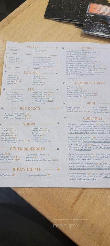 Well Played Board Game Cafe - Asheville, NC menu_pic