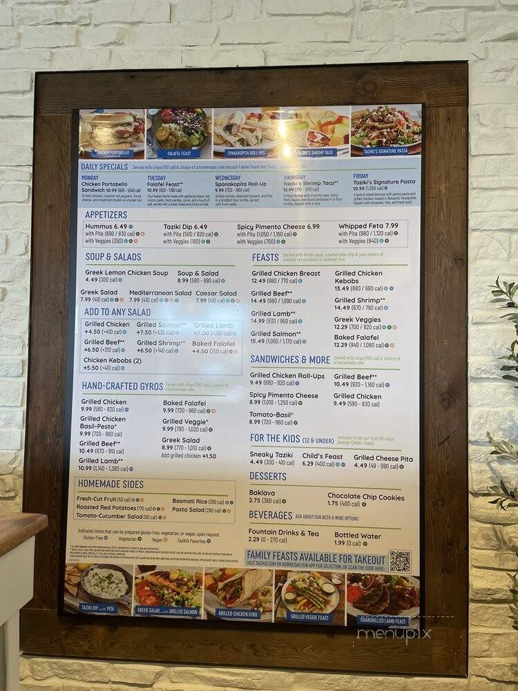 Taziki's Mediterranean Cafe - Cincinnati, OH menu_pic