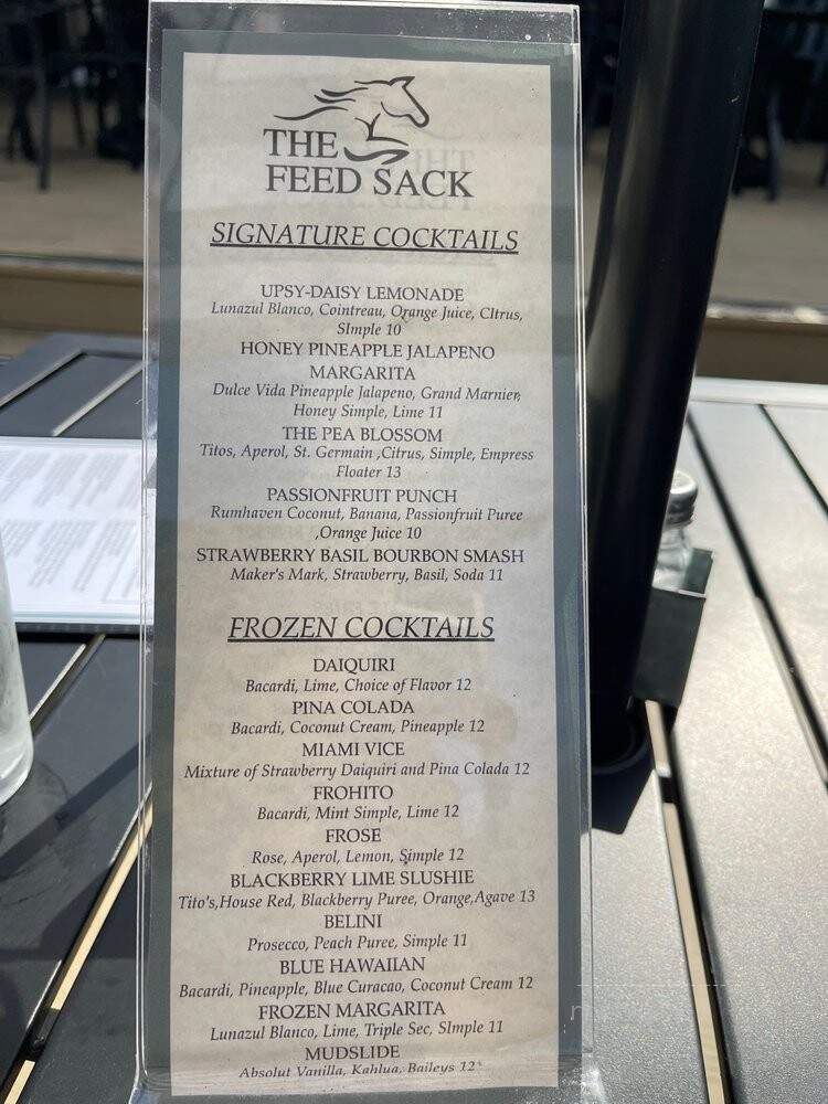 The Feed Sack - Aiken, SC menu_pic