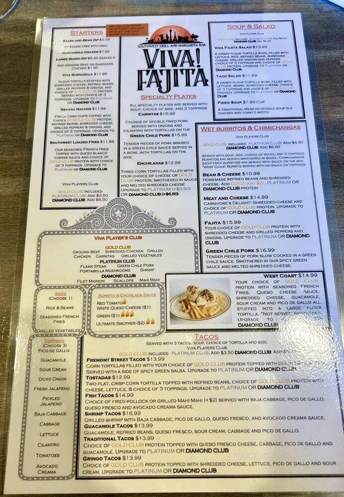 Viva Fajita - Portage, MI menu_pic