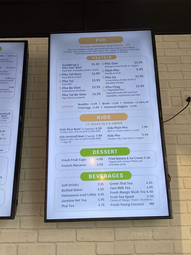 It's a Wrap - Morrisville, NC menu_pic