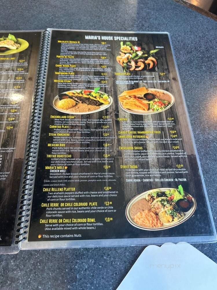 Maria's Mexican Grill - South Jordan, UT menu_pic