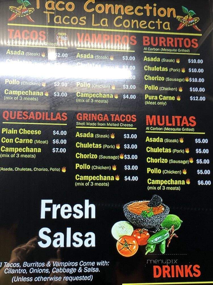 Taco Connection - Santa Ana, CA menu_pic