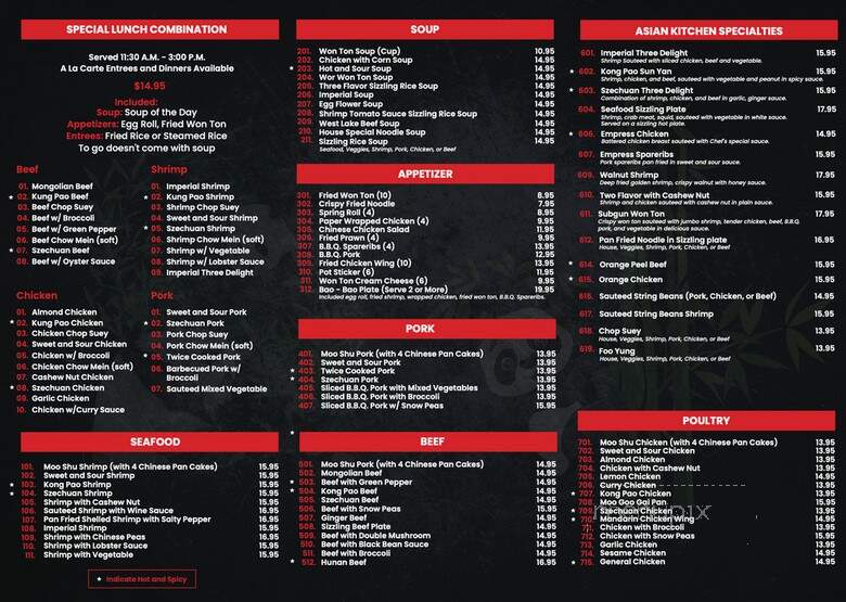 Asian Kitchen 1 - Prunedale, CA menu_pic