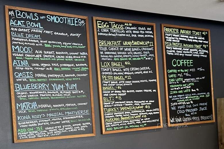 Hawaii Kind Grinds - Waikoloa Village, HI menu_pic