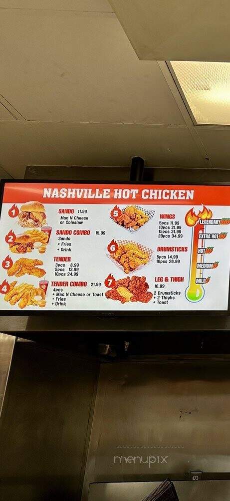 Legend Hot Chicken - Glendora, CA menu_pic