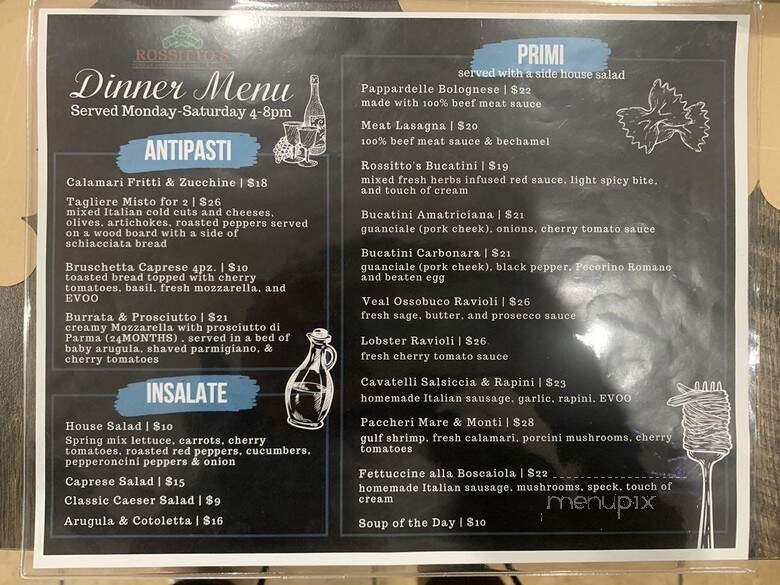 Rossitto's Italian Gourmet Market & Eatery - Pompano Beach, FL menu_pic