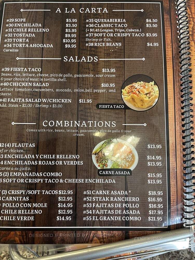 El Charro Taqueria - Las Vegas, NV menu_pic