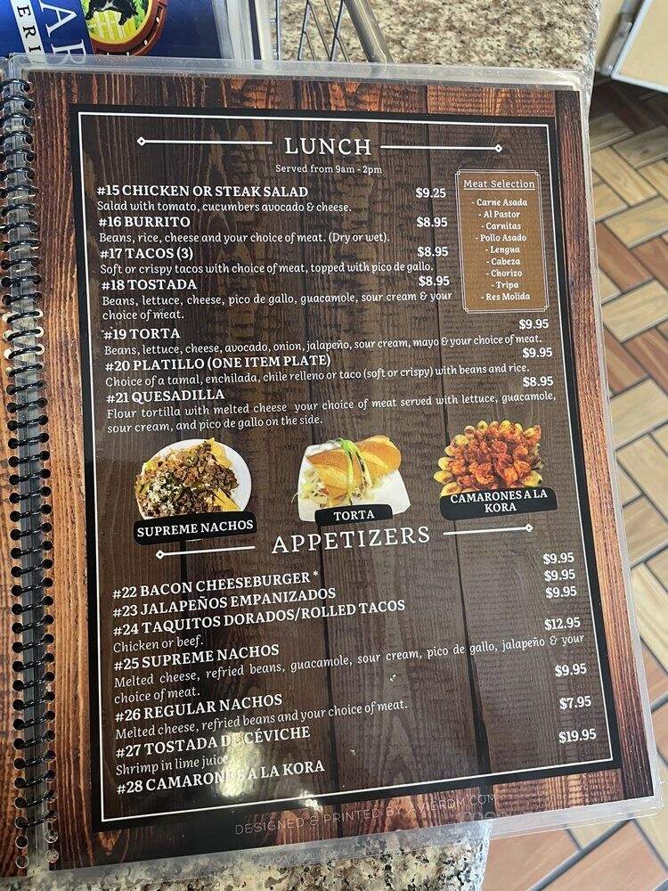 El Charro Taqueria - Las Vegas, NV menu_pic