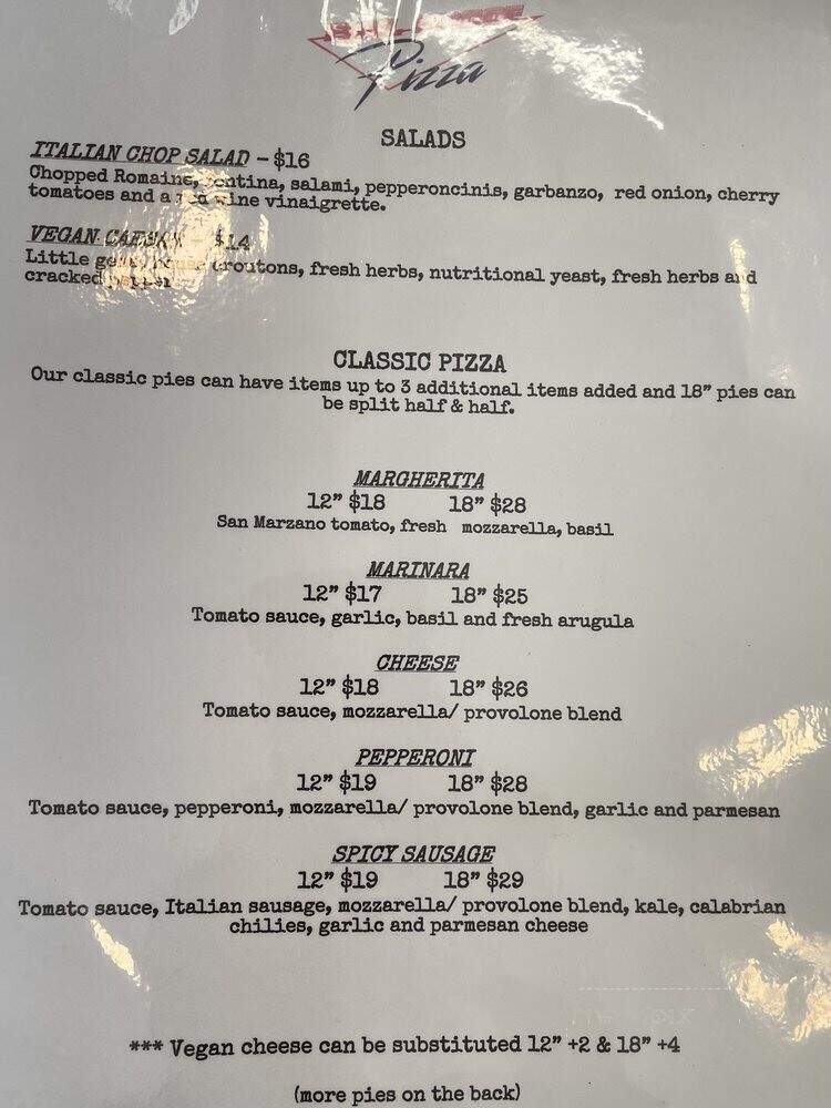 Full Proof Pizza - Beverly Hills, CA menu_pic