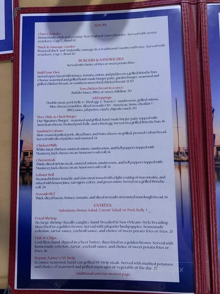 Gnarly Marlin - Rockport, TX menu_pic