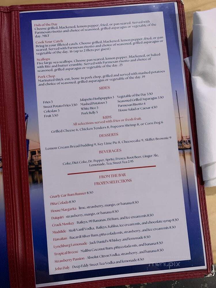 Gnarly Marlin - Rockport, TX menu_pic