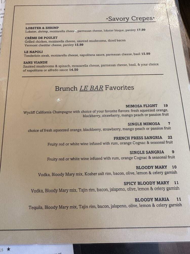 Le Gabrielle Crepes & Waffles - Winder, GA menu_pic