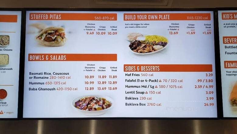 Naf Naf - Frisco, TX menu_pic