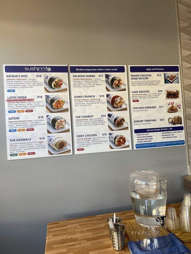 Sushirrito - Redwood City, CA menu_pic