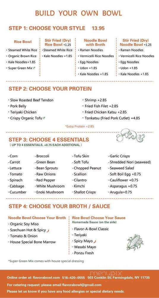 Flavor-A-Bowl - Farmingdale, NY menu_pic