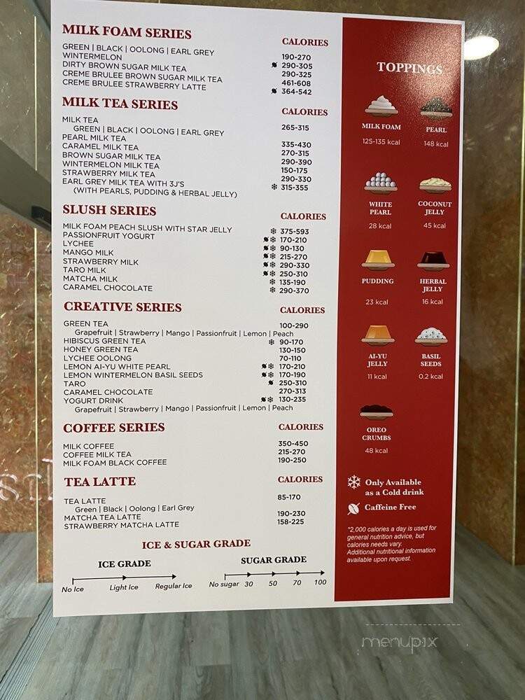 Gong Cha - Philadelphia, PA menu_pic