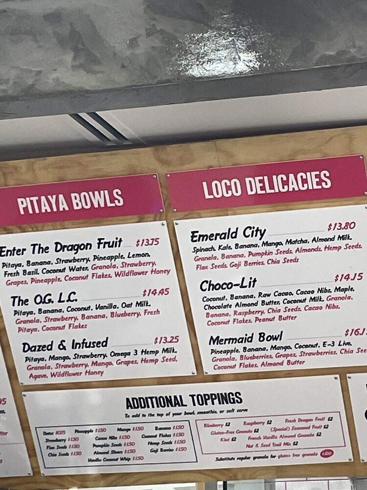 Loco Coco - Los Angeles, CA menu_pic