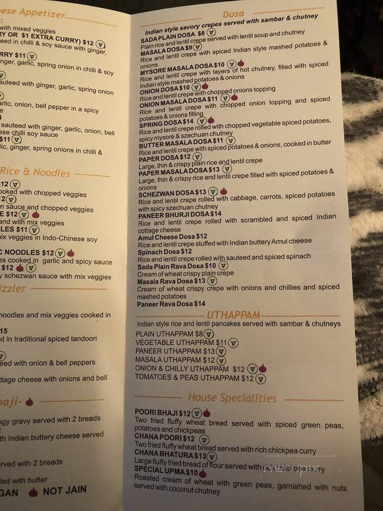 Madras Cafe - Ocala, FL menu_pic