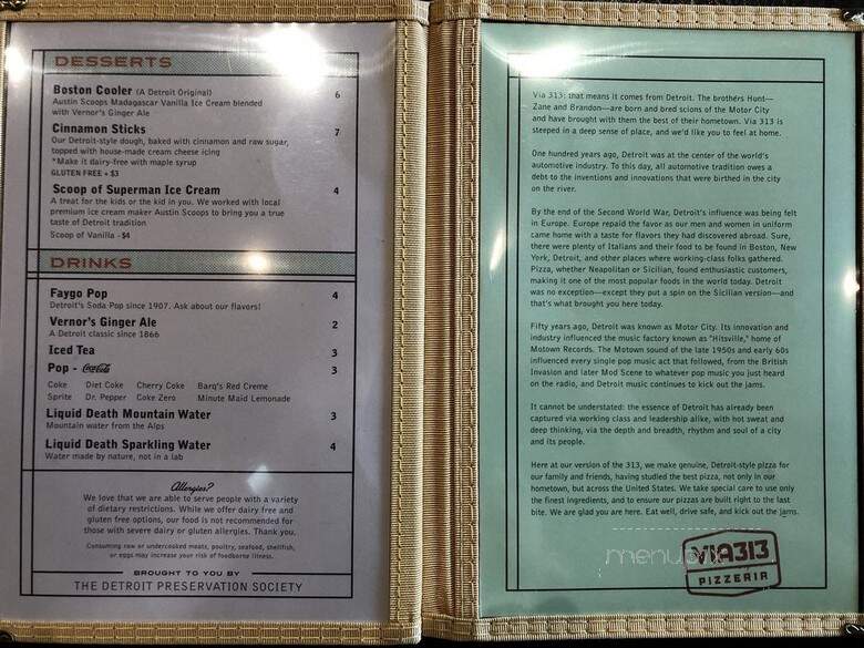 Via 313 Pizza - South Antonio, TX menu_pic