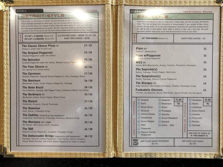 Via 313 Pizza - South Antonio, TX menu_pic