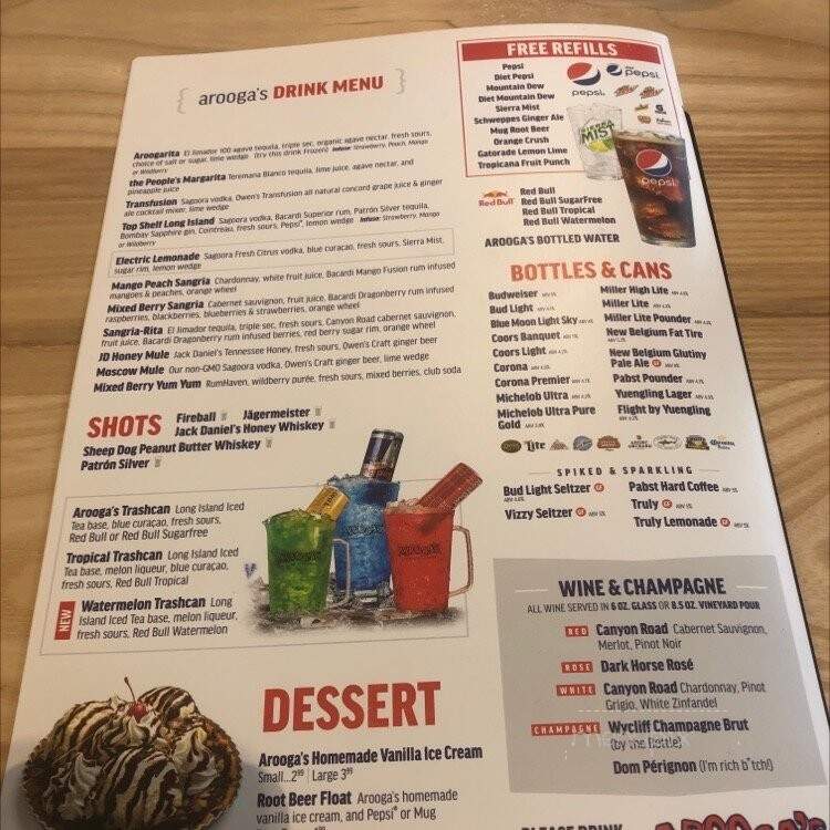 Arooga's Grille House & Sports Bar - Ewing Township, NJ menu_pic