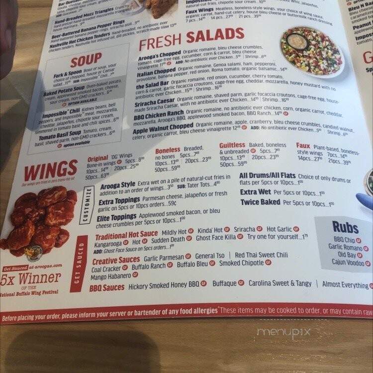 Arooga's Grille House & Sports Bar - Ewing Township, NJ menu_pic